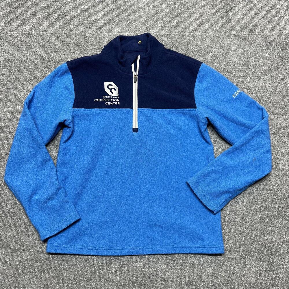 Karbon Fleece Pullover Kids Large Blue Winter Park 1/4 Zip Ski Shirt Top